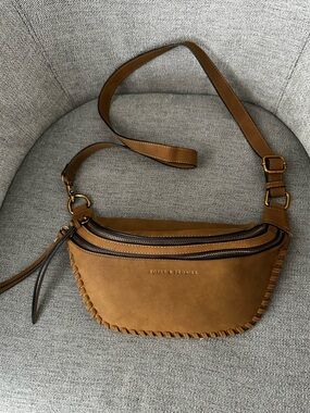 Suede Sidekick in Camel - Poppy and Peonies